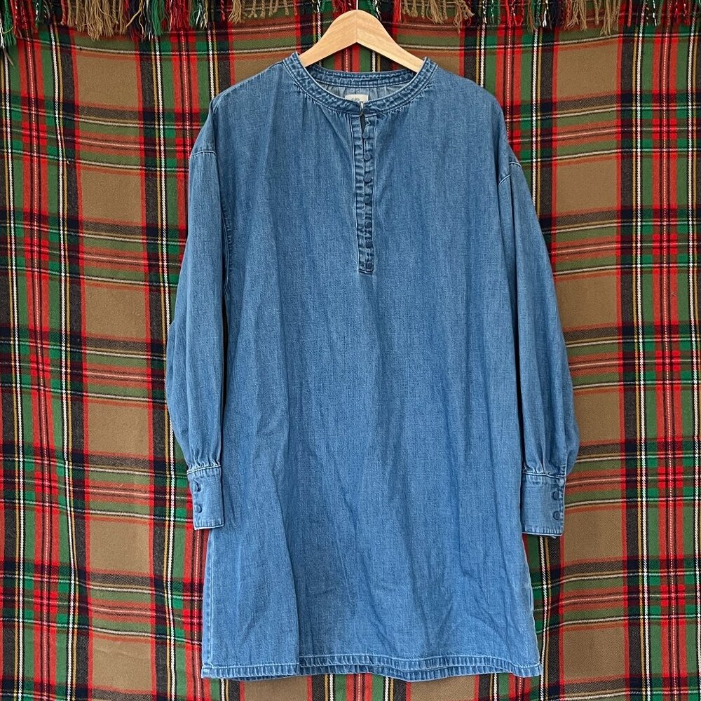 J. Crew Chambray Shift Dress- Size L